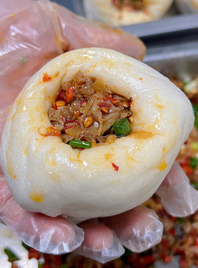 衢州葱花馒头龙游特色美食辣味小吃手工自制笋干猪肉农家健康早餐