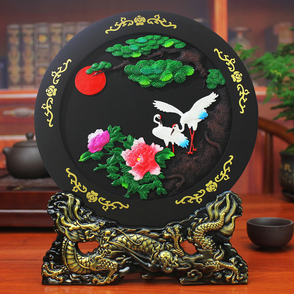 松鹤延年摆件生日礼品贺寿送父母老人礼物爷爷奶奶祝寿-老人礼品(吖家家居专营店仅售36.8元)