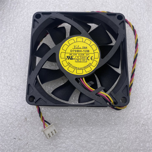 悦伦Y.L.FAN D70BH-12B 12V 0.23A 7CM 7015 CPU静音散热风扇