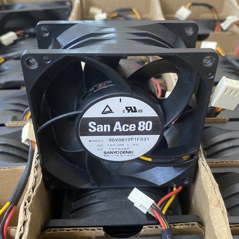 正品三洋 San Ace 80 9GV0812P1F031 12V 1. 5A 8038大风量散热风