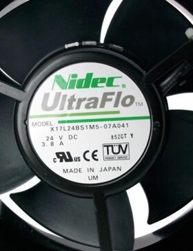 Nidec电产17251 24V 3.8A暴力变频器散热风扇耐高温窑炉降温排风