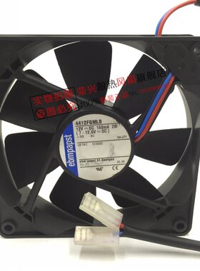 德国 12cm 12025 12V 160ma 2W 2线 静音风扇 4412FGMLD