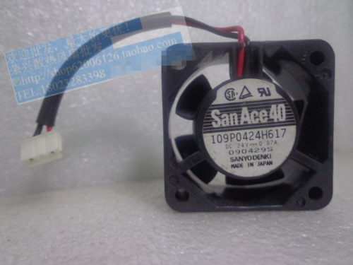 三洋 4cm/厘米 4020 DC24V 0.07A 2线 散热风扇 109P0424H617