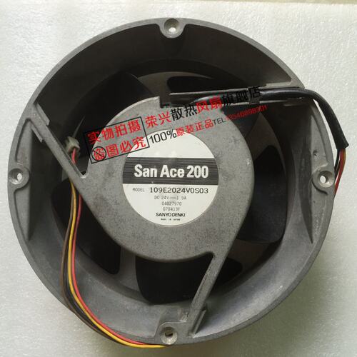 三洋SANYO 109E2024V0S03 20070 24V 1.9A 20cm 变频器风扇