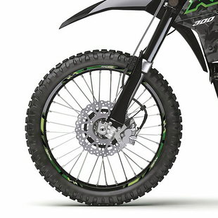 适用于川崎KLX 230R 230S 230SE 300R改装轮毂贴反光轮圈贴纸贴画