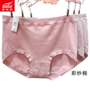 5035艾草抑菌弹力棉包臀裤 富妮来女士彩纱棉内裤 头5034 新款 2条