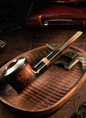 大汉烟斗原创Bully恶霸款手工直斗进口石楠木料实木烟具绅士复古