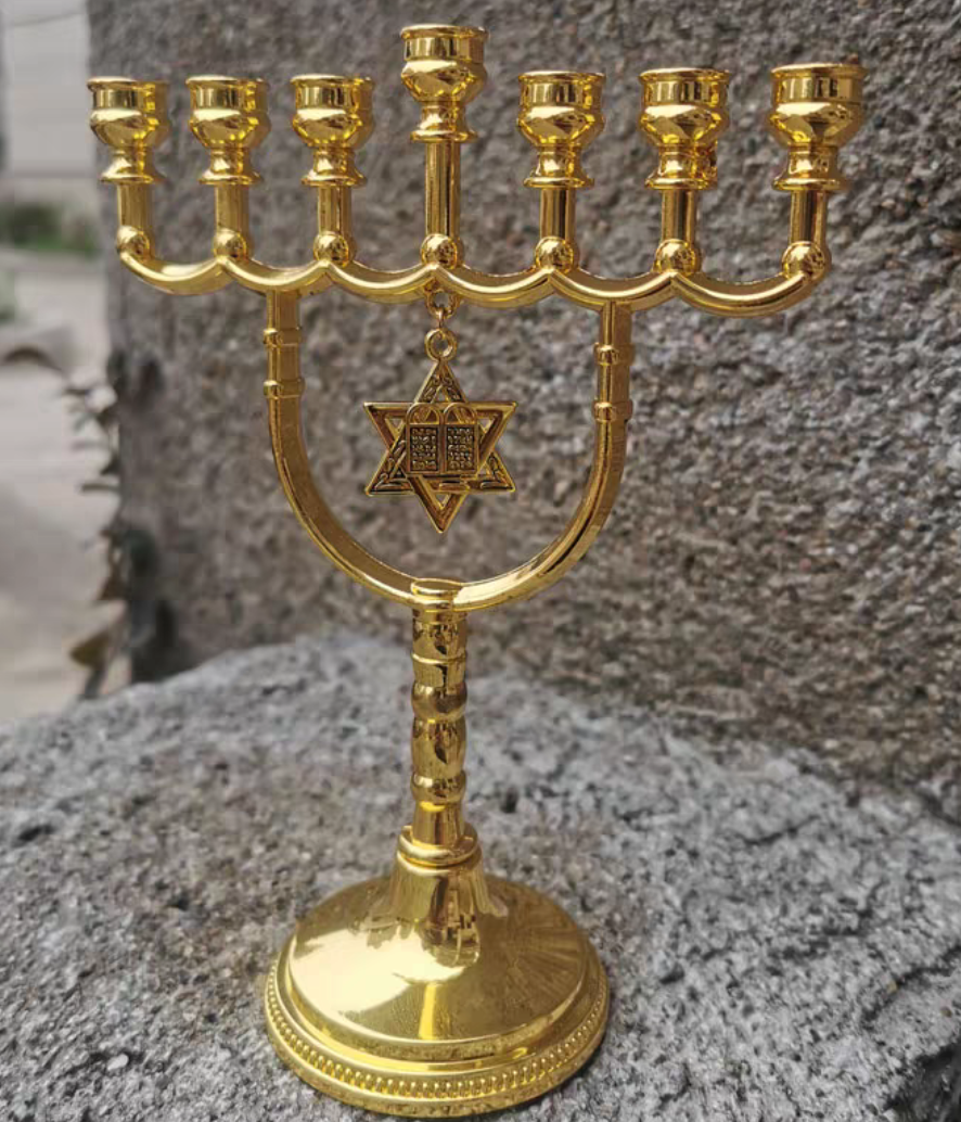 7头合金金灯台以色列风格家居桌摆桌饰工艺品节日礼物