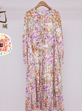 ART艺域女装正品专柜2026春款新款文艺碎花连衣长裙R1L022B