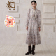 ART艺域女装 花色淑女收腰连衣长裙Q4L002 新款 正品 专柜2025冬款