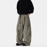 豹纹中性牛仔长裤B25-P55，男装休闲裤，星座617A-3（原B318）