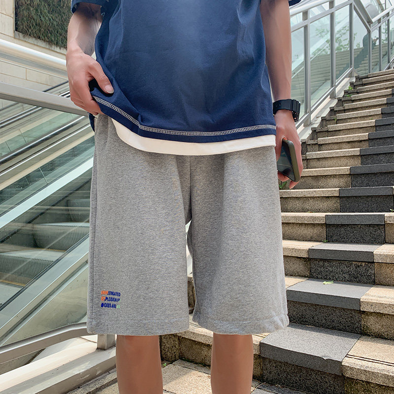 21潮五分裤短裤松紧腰休闲纯色沙滩裤大码男士夏季B318-Z21-P35,男装休闲裤,星座617A-3（原B318）