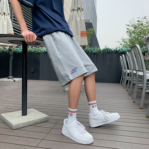 21潮五分裤短裤松紧腰休闲纯色大码男运动裤夏季B318-Z21-P35图片
