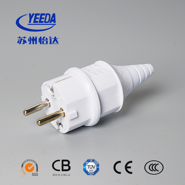 上海发货Yeeda怡达IP54欧式插座插头 16A250V单相二芯Y012欧式插