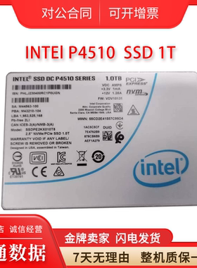 Intel/英特尔 P4510 960G 1T U.2 NVME企业级固态硬盘