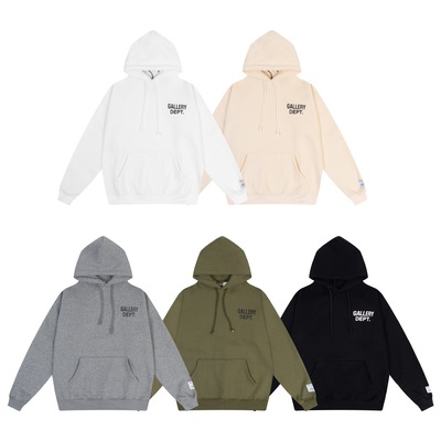 美式潮牌Gallery Dept字母印花连帽卫衣男女款高街宽松纯棉套头衫