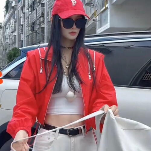 小众设计立领拉链薄款防晒服夹克