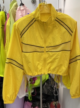 设计感辣妹立领撞色网眼拼接薄款防晒衣短外套女漂亮减龄防晒服夏