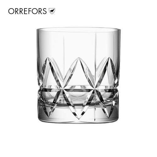 Orrefors水晶玻璃洛克杯PEAK威士忌杯进口北欧洋酒杯4支套装家用