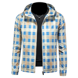2026春季新款男士连帽格子夹克QT212-货号F7777-P175镂空图，男装夹克，钱塘2010-1