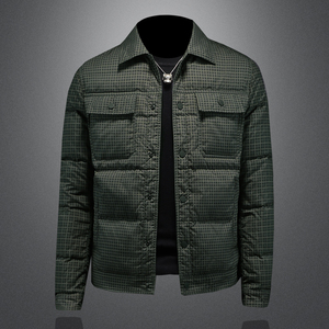 2024冬季新款翻领休闲90充绒白鸭绒羽绒服QT212-F7729-P310镂空图,男装羽绒服,钱塘2010-1