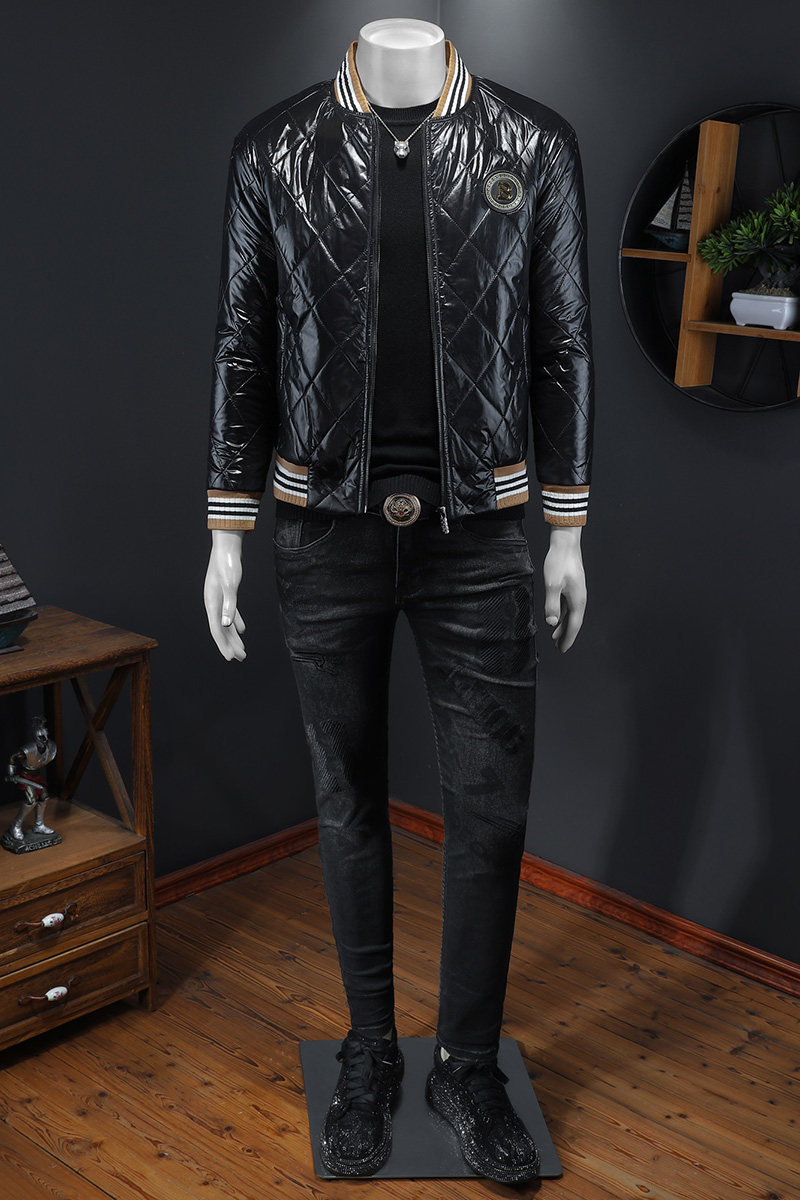 2024冬季新款休闲棒球领加厚保暖棉服QT212-F7519-P255假模图,男装棉衣,钱塘2010-1