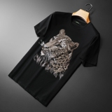 2318夏季新款个性潮丝光烫钻短袖体恤P95158起，男装T恤，钱塘2010-1