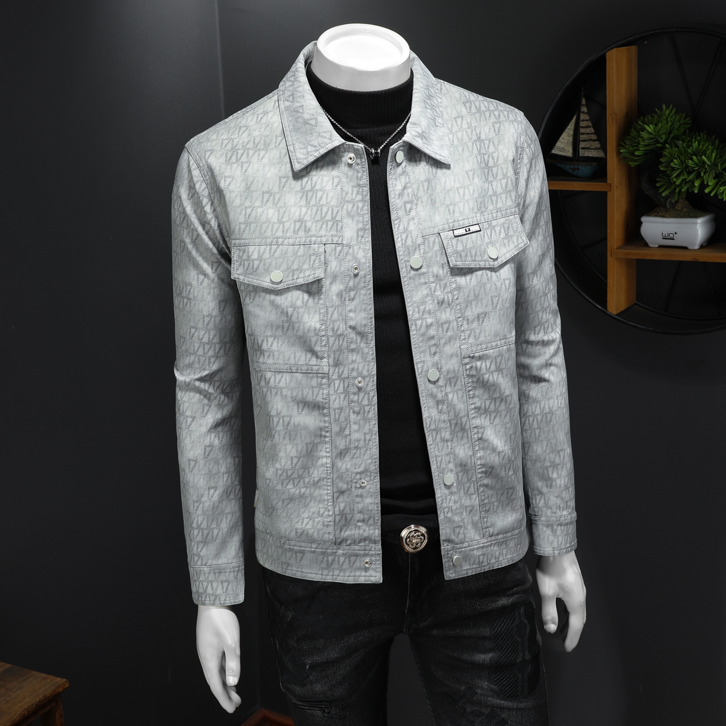 2025新款男皮衣秋冬机车服外套QT212-货号9020-P150假模图，男装皮衣，钱塘2010A