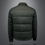 2024冬季新款翻领休闲90充绒白鸭绒羽绒服QT212-F7729-P310镂空图，男装羽绒服，钱塘2010-1