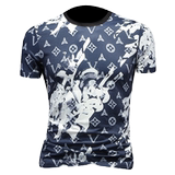 2026夏季新款休闲百搭圆领短袖T恤货号：上衣075P75镂空图，男装T恤，钱塘2010A