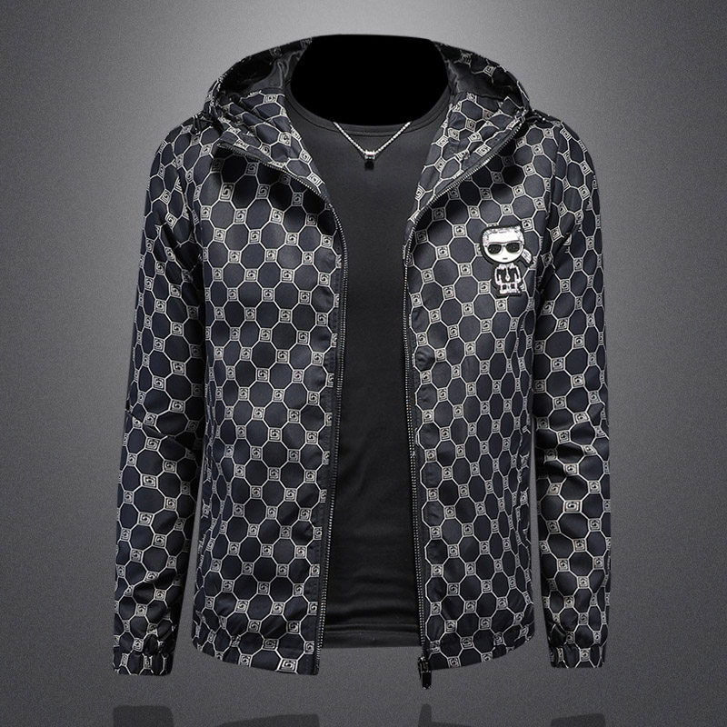 2026春秋热销男士连帽休闲修身夹克7547-P150，男装夹克，钱塘2010-1