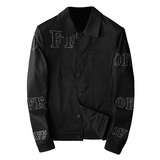 2026春秋热销潮男个性烫钻翻领夹克衫货号7219-P195，男装夹克，钱塘2010A