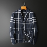 2026春秋季男士休闲格子西装领夹克货号7087-P175，男装夹克，钱塘2010A