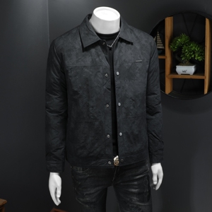 冬季新款暗花翻领休闲轻薄款羽绒服QT212-8827-P285假模图图片
