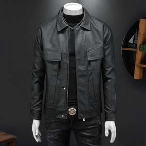 2025新款男皮衣秋冬机车服外套 QT212-货号9022-P150 假模图图片