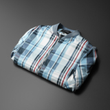 2026秋季热销休闲格子百搭青年夹克衫货号6691-P165，男装夹克，钱塘2010A