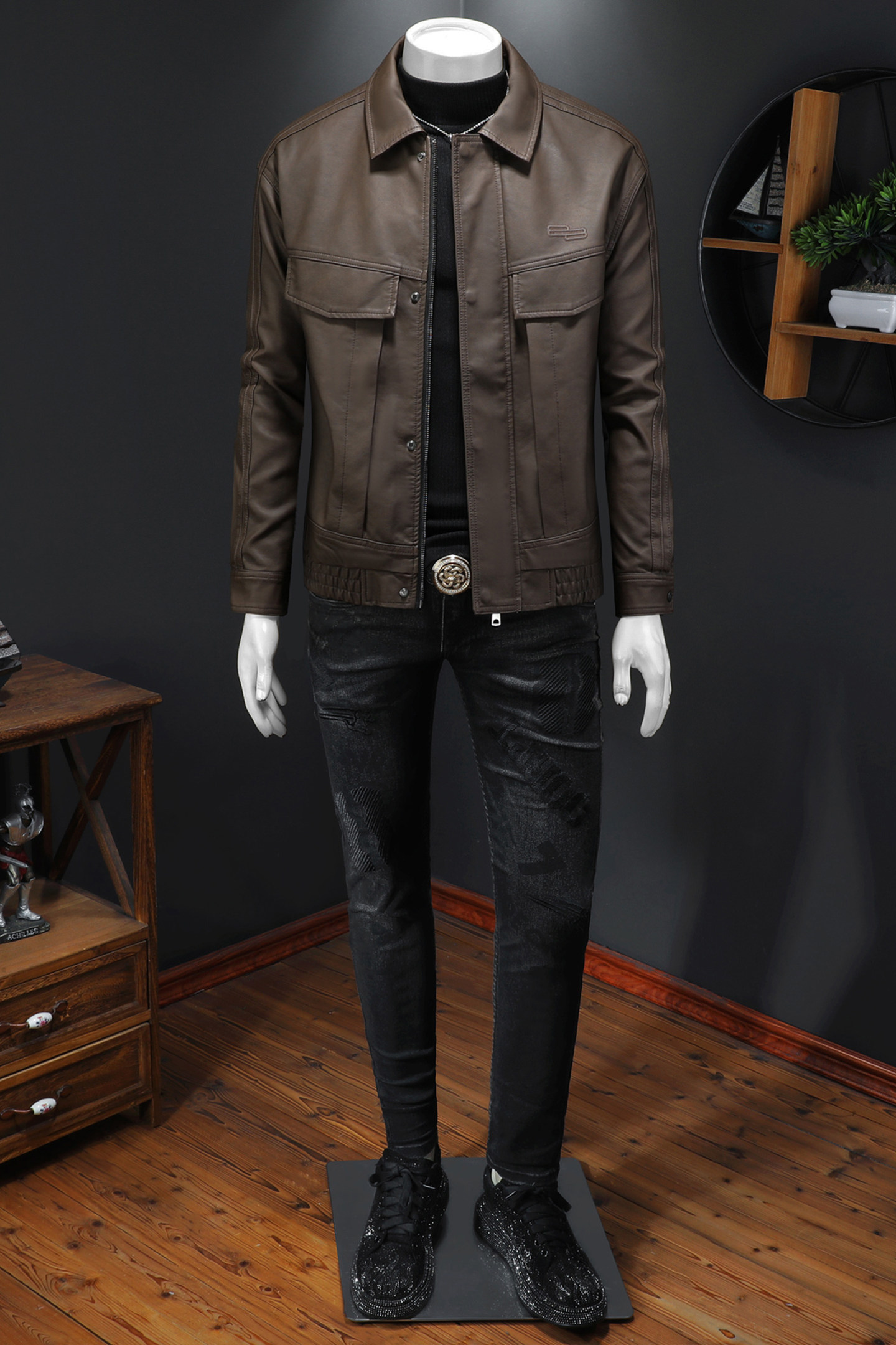2025新款男皮衣秋冬机车服外套QT212-货号9022-P150镂空图,男装皮衣,钱塘2010-1