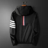 2026秋季热销休闲百搭青年连帽夹克衫货号7332-P210，男装夹克，钱塘2010A