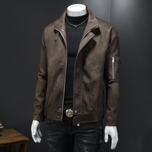 2026新款男皮衣秋冬机车服外套 QT212-货号9011-P150 假模图图片