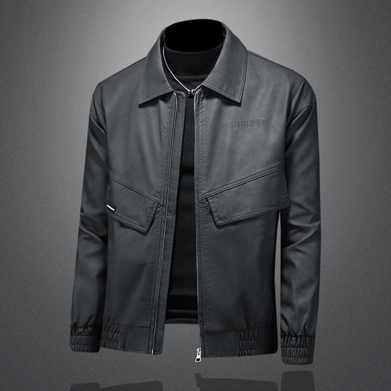 2025新款男皮衣翻领刺绣秋冬机车服QT212-货号6858-P160镂空图，男装皮衣，钱塘2010A