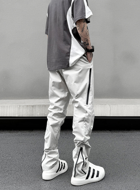 KISSNATE美式VIBE户外机能裤男石板灰长裤防水拉链弯刀百搭休闲裤