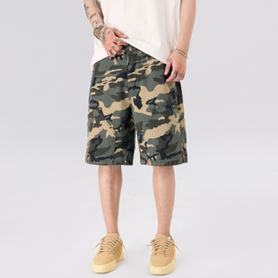 短裤 街头黄松石嘻哈沙漠黄迷彩休闲伐木五分裤 男 美式 KISSNATE夏季