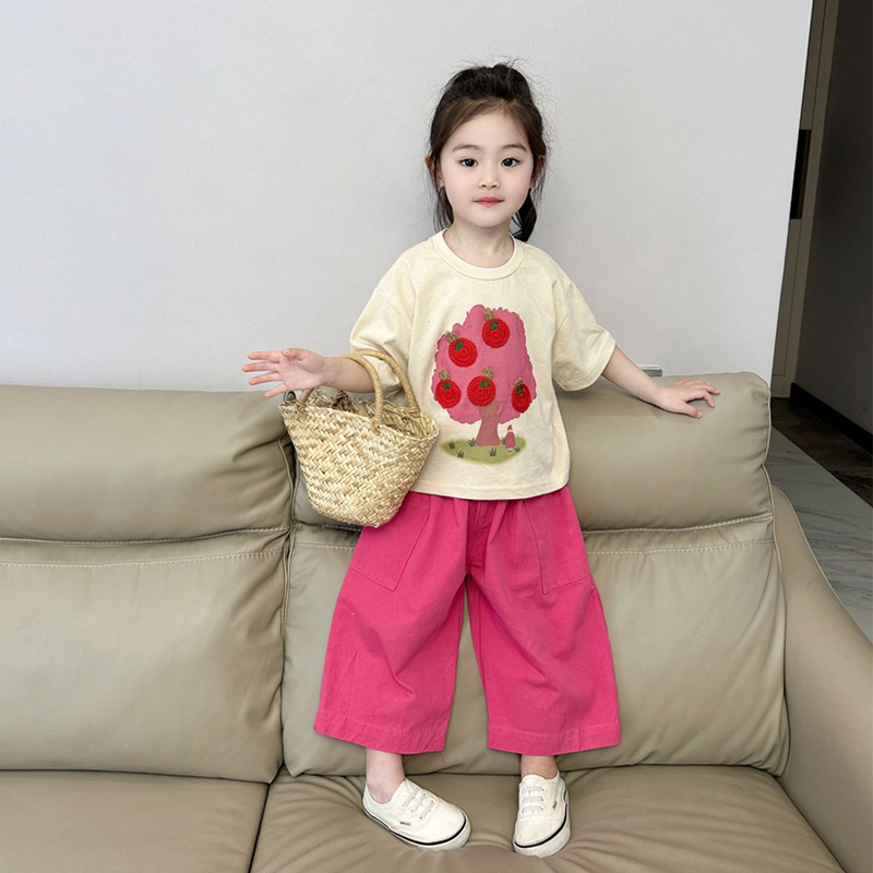 女童洋气套装夏季2026新款网红夏款衣服女宝宝夏装时髦短袖儿童装