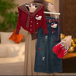 时髦洋气套装 两件套秋季 儿童2026新款 休闲裤 潮 针织开衫 女童春秋季