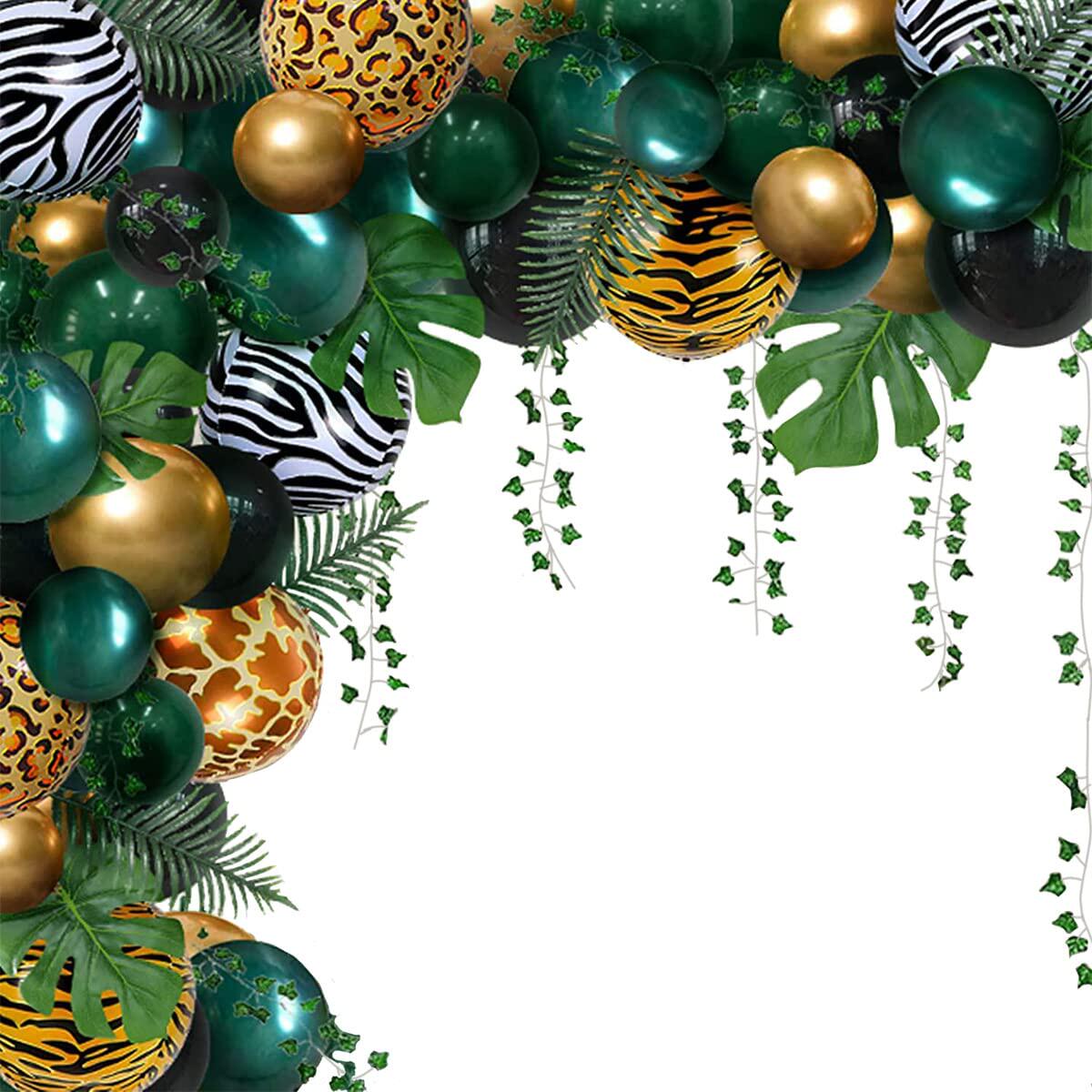 热带雨林丛林动物主题气球链装饰套装生日迎婴派对装饰布置用品