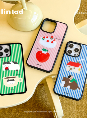 大林DALINLAD「草莓蛋糕」磁吸黑边全包原创设计可爱适用于苹果17promax手机壳iPhone16保护壳16e