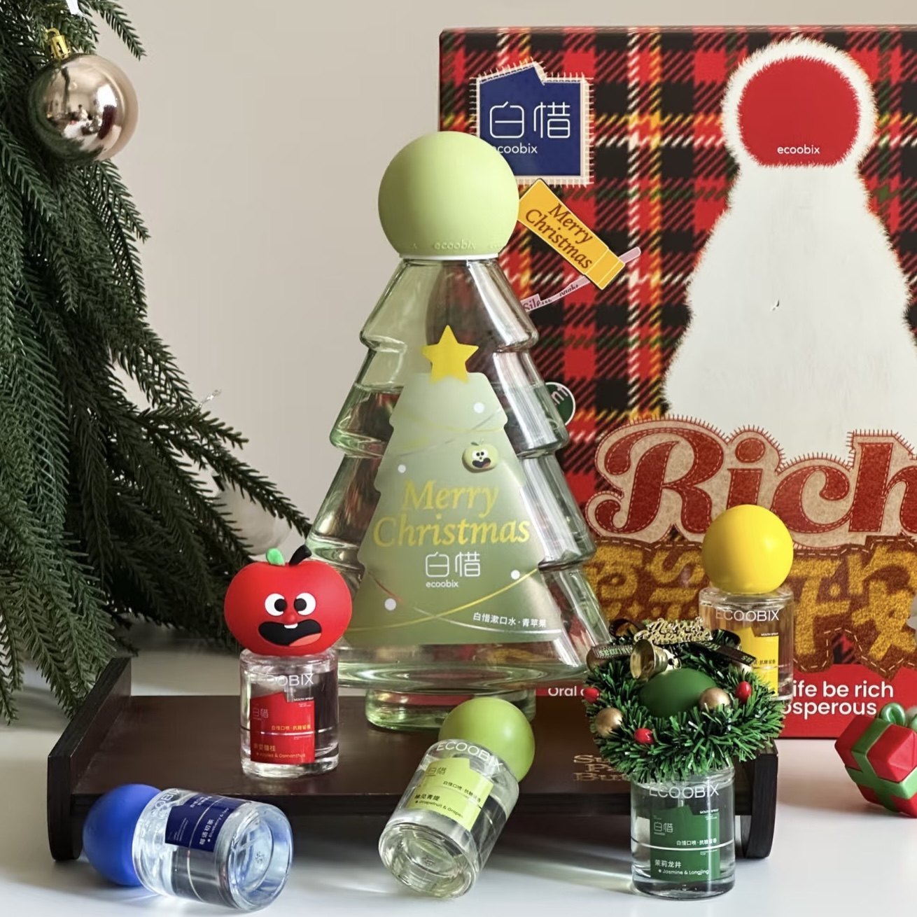 现货【圣诞限定】白惜漱口水口喷圣诞礼盒清新口气持久留香圣诞节,洗护清洁剂/卫生巾/纸/香薰,漱口水,淘宝优惠券,粉丝福利购,淘宝优惠卷