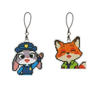 印花DMC十字绣套件手工双面绣手挂件钥匙扣卡通疯狂动物城 自己绣