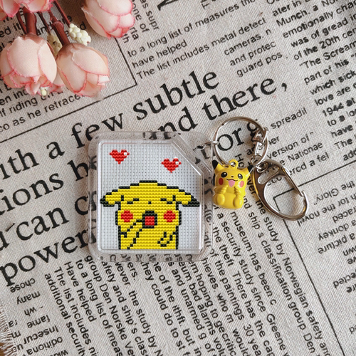 法国dmc动漫可爱皮卡丘包包绣线