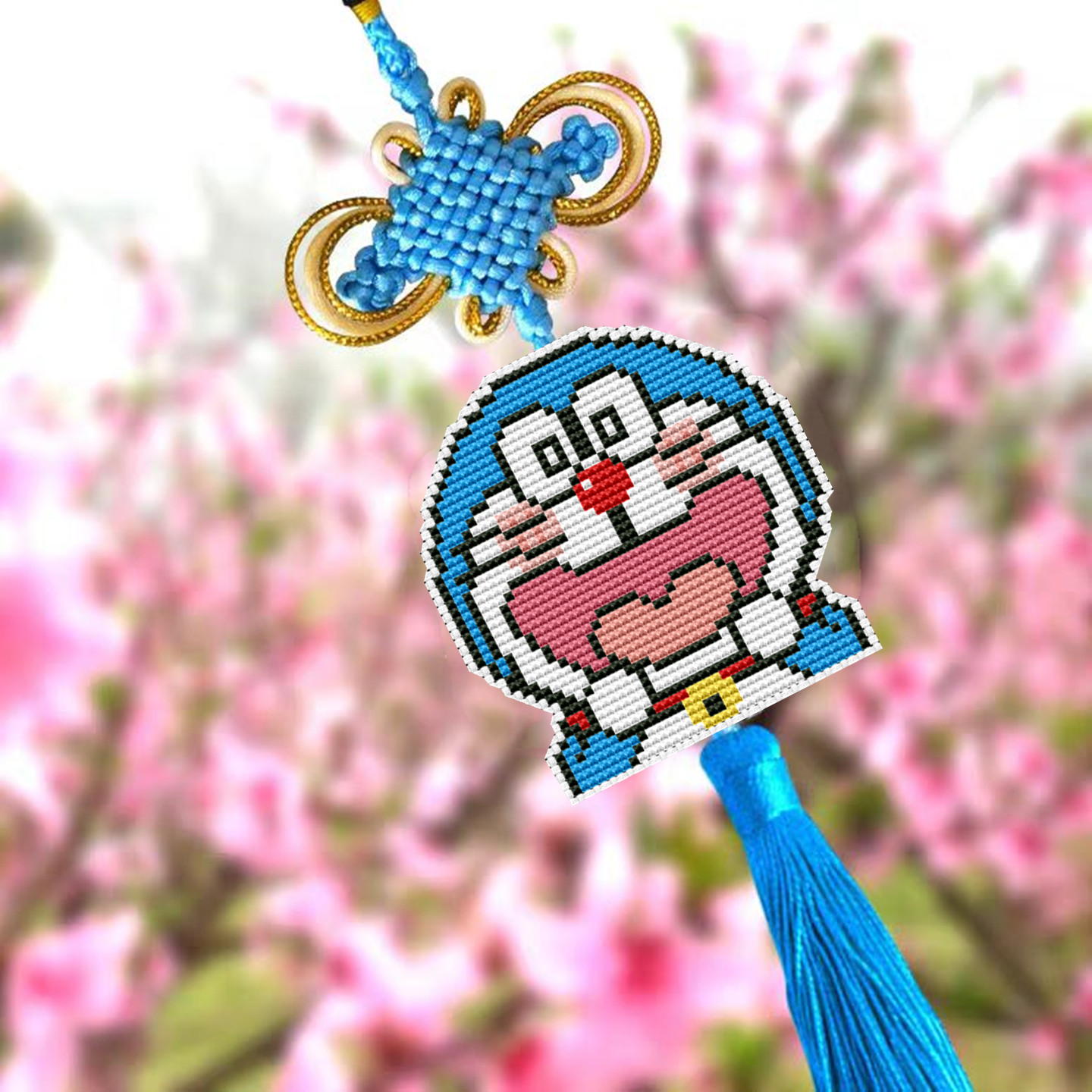 DMC十字绣套件卡通小叮当车挂